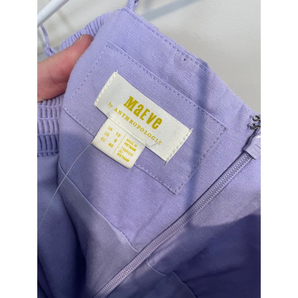 NWT Maeve By Anthropologie Ophelia Dress in Lilac Size 8 Mini Feminine Dainty - Picture 9 of 12